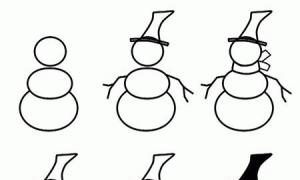Как красиво нарисовать веселого снеговика цветными карандашами